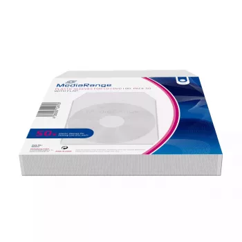 MediaRange BOX64 plastic cd/dvd-hoesjes, transparant, 50 stuks