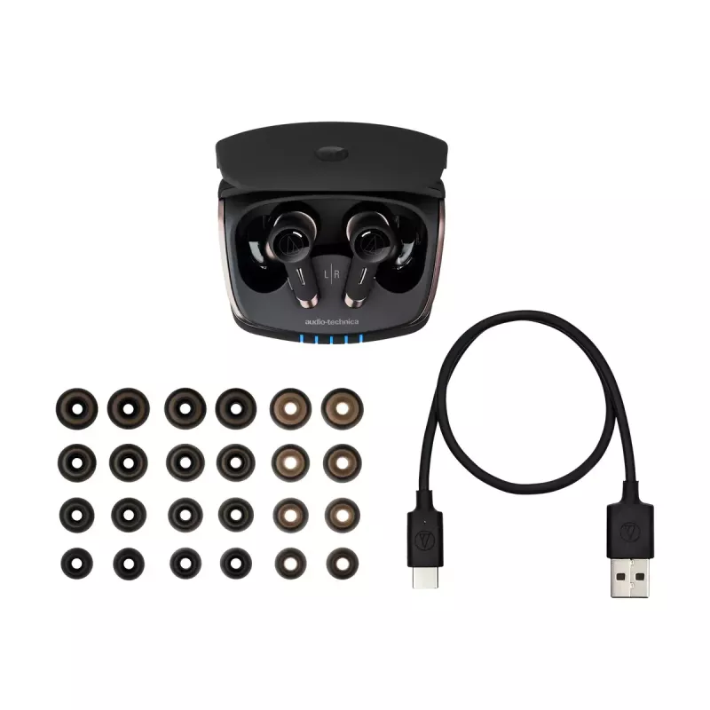Audio-Technica ATH-TWX9 koptelefoon — True Wireless in-ear TWS, 10–40000 Hz, Bluetooth, bruin