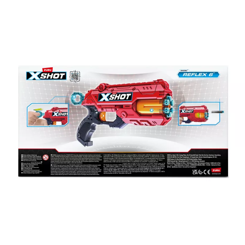 ZURU XSHOT Excel Reflex 6 dartblaster met darts