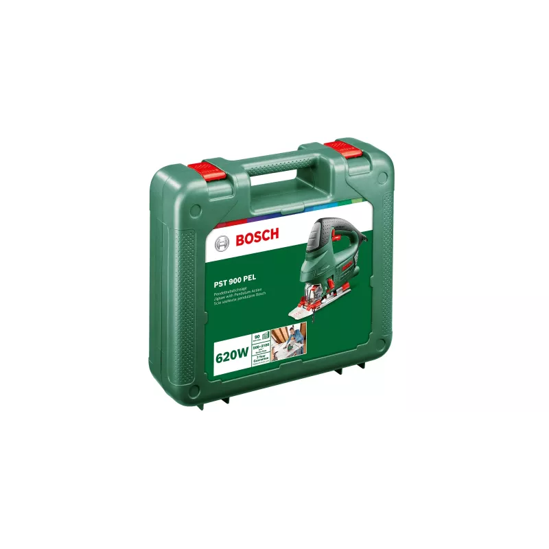 Bosch PST 900 PEL decoupeerzaag met pendelslag, 620 W, 23 mm slaglengte, met koffer, groen/zwart