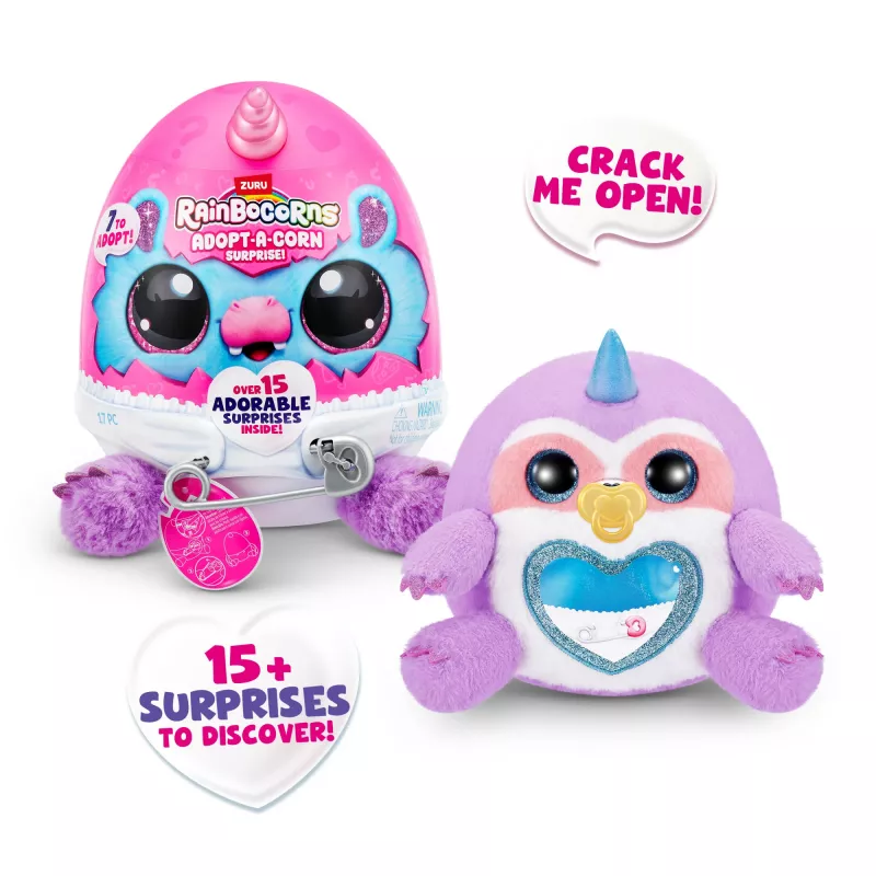 Speelgoedfiguur Zuru Rainbowcorns Adopt-A-Corn Surprise — gesorteerde verzamelminifiguur (assortiment)