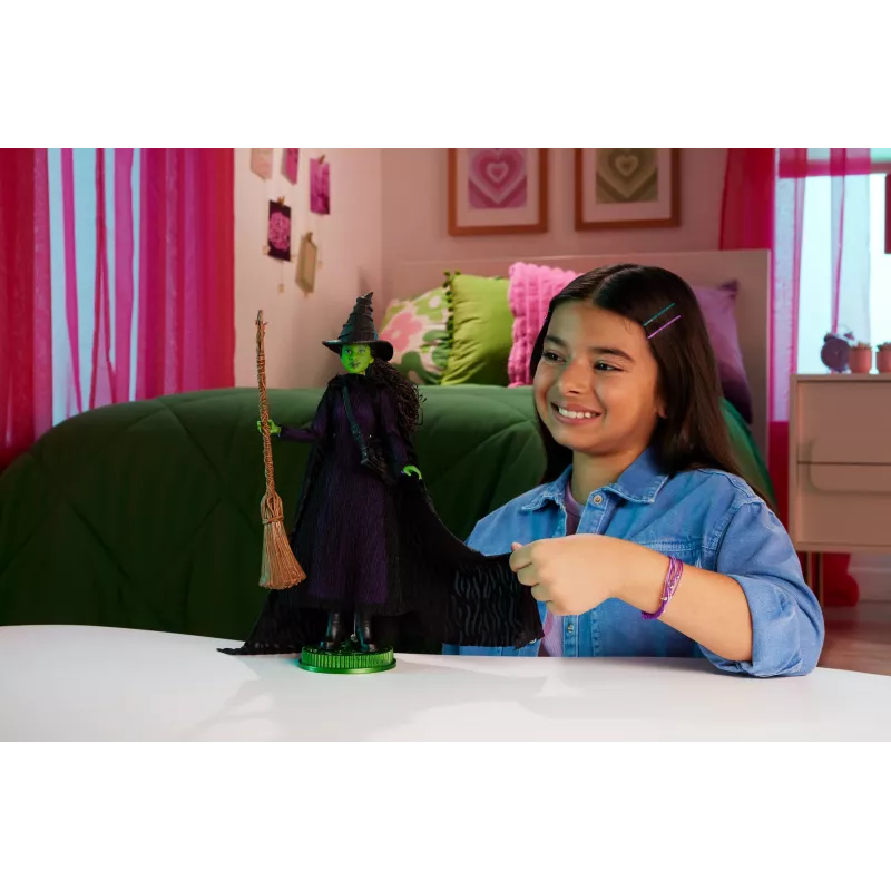 Verzamelpop MATTEL Wicked Deluxe Elphaba HXY38 – karakterfiguur, beweegbaar, gedetailleerd kostuum