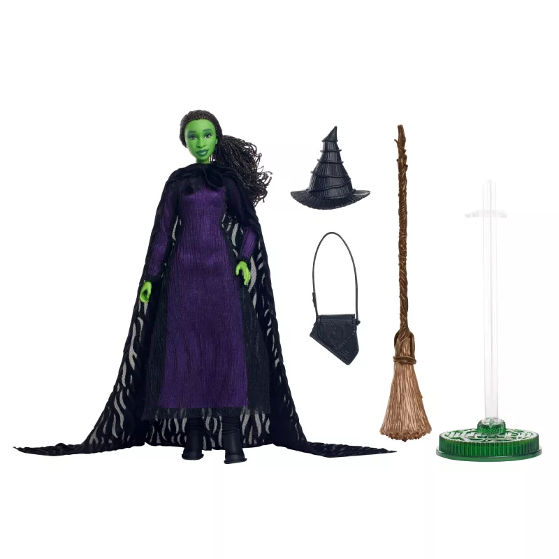 Verzamelpop MATTEL Wicked Deluxe Elphaba HXY38 – karakterfiguur, beweegbaar, gedetailleerd kostuum