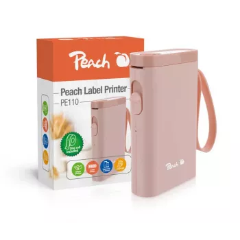 Peach PE110 labelprinter thermisch direct 203 x 203 DPI 60 mm/s draadloos Bluetooth