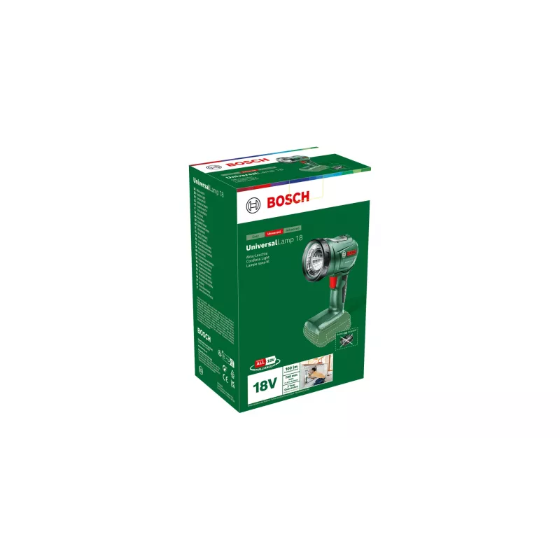 Bosch UniversalLamp 18 zwart, groen LED