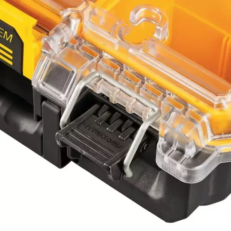 Gereedschapsopbergbox DeWALT ToughSystem 2.0 zwart transparant geel 6 vakken