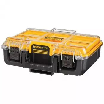 Gereedschapsopbergbox DeWALT ToughSystem 2.0 zwart transparant geel 6 vakken