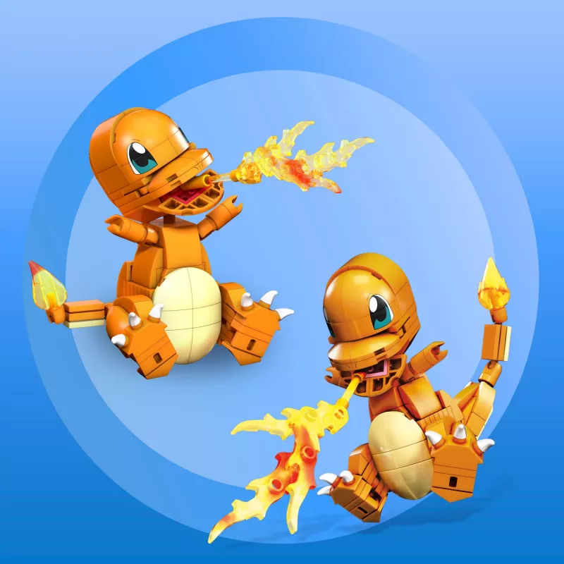 MEGA Pokémon Build & Show Charmander speelgoedbouwset, 10 cm hoog,