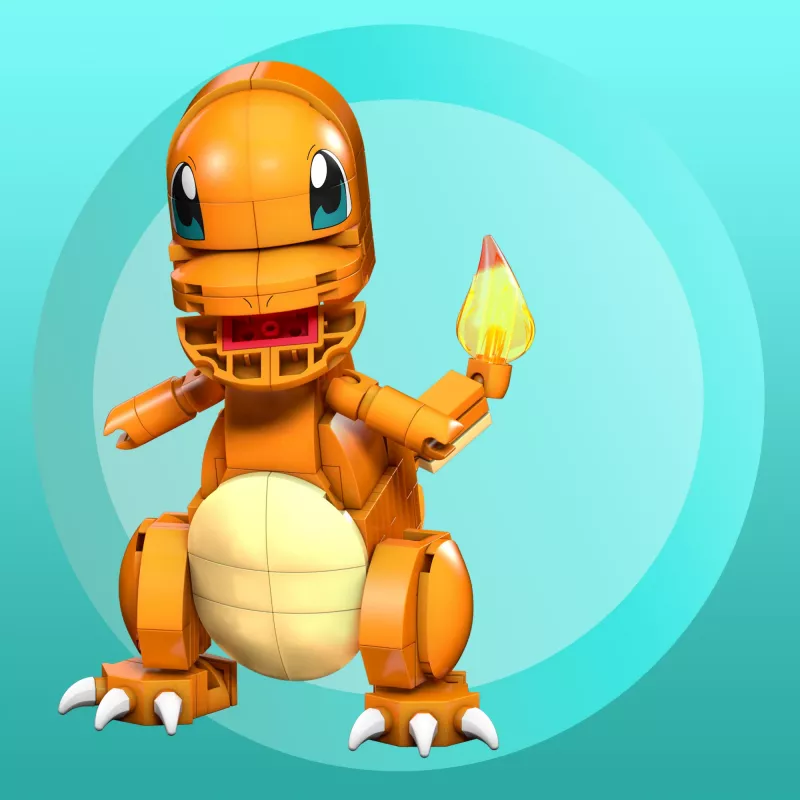 MEGA Pokémon Build & Show Charmander speelgoedbouwset, 10 cm hoog,