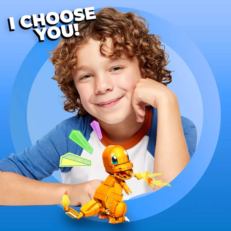MEGA Pokémon Build & Show Charmander speelgoedbouwset, 10 cm hoog,