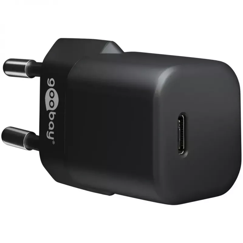 Oplader GOOBAY 61083 20W PD met 1 m kabel — USB-C-voeding, 20 W vermogen