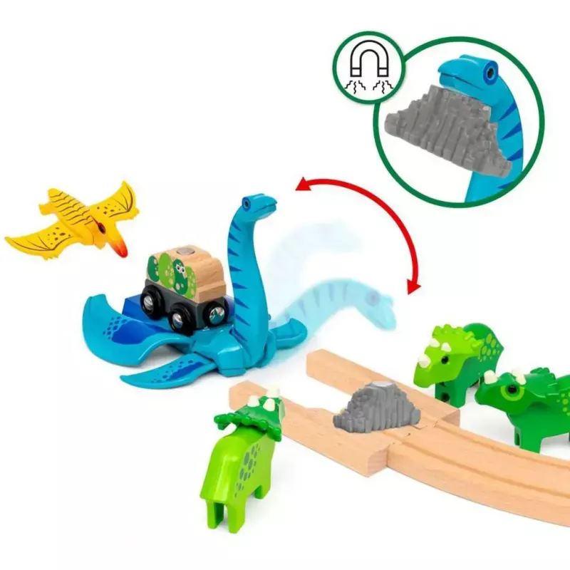 Trein speelset Ravensburger Dinosaur Deluxe Set BRIO World 63610400 met interactieve functies