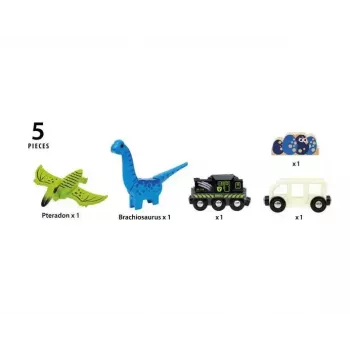 Trein BRIO Dinosaur Battery Train multicolour hout 3+