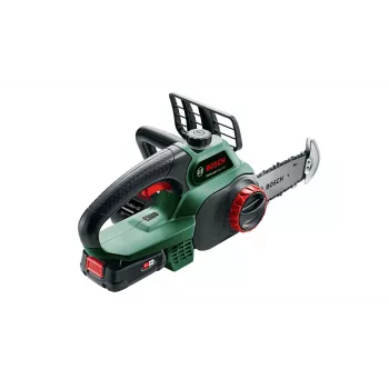 Accu-kettingzaag Bosch UniversalChain 18 — 13,5 cm zwaard, 20 cm zaaglengte, 2,5 Ah accu, 3 kg