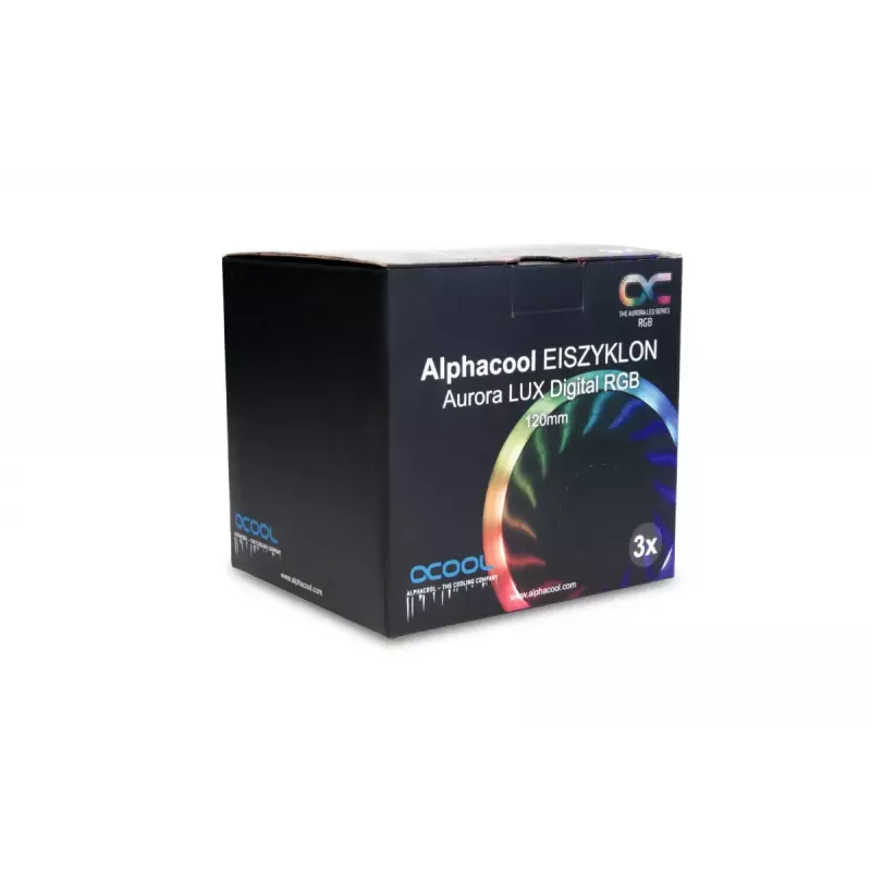 Ventilator Alphacool Eiszyklon Aurora LUX Digital RGB 12 cm transparant
