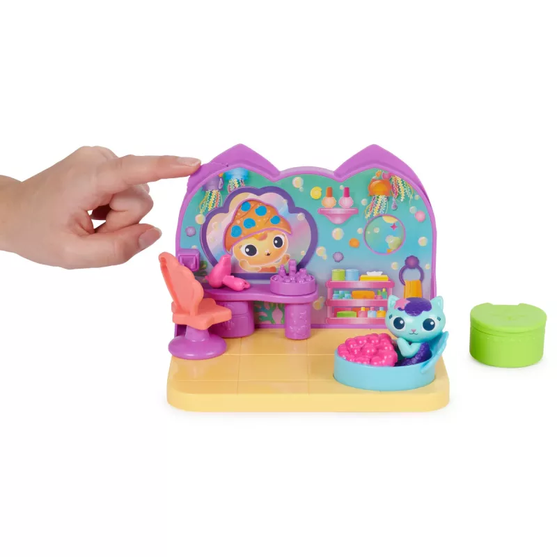 Deluxe kamer speelset Spin Master Gabby's Dollhouse – Wellness Room met stokstaartje-speelfiguur