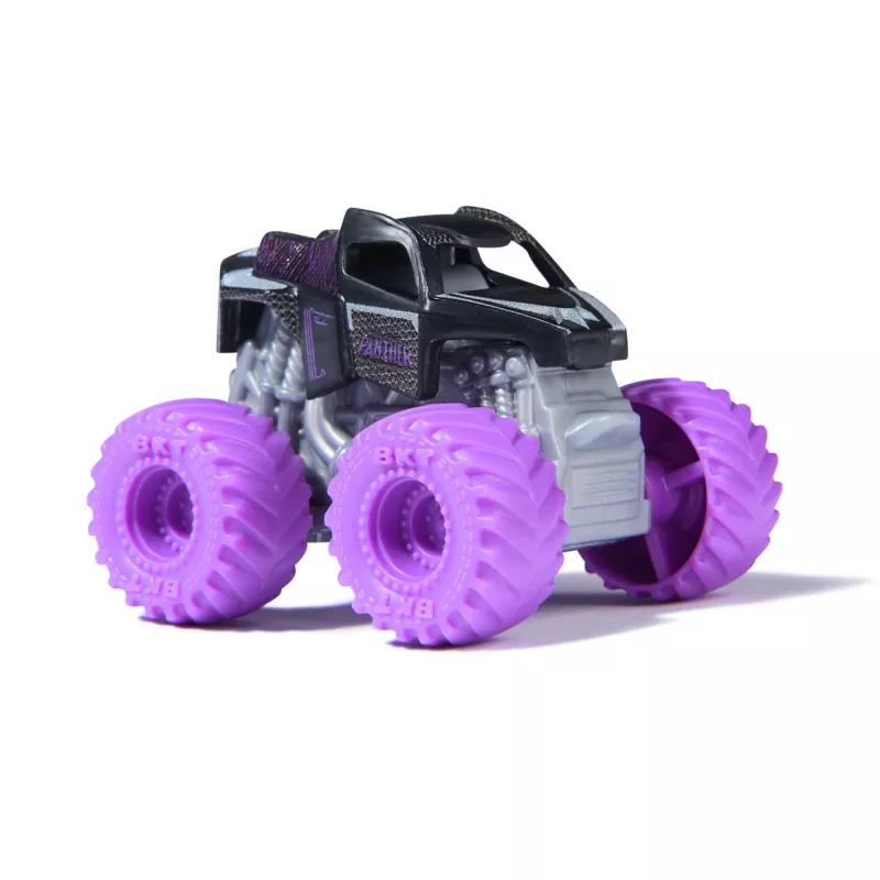 Monster Jam, Marvel Mini Monstertruck 3-pack, Zwarte Panter, Captain America, Iron Man die-cast monstertrucks, schaal 1:87, speelgoed voor jongens vanaf 3 jaar