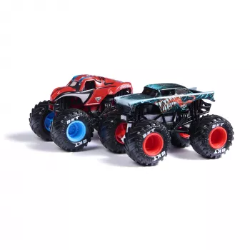 Monster Jam, Marvel Officiële Iron Man Vs. War Machine die-cast monstertrucks, schaal 1:64, speelgoed voor jongens en meisjes vanaf 3 jaar