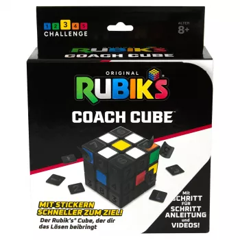 Rubik's Coach Cube, leer de 3x3 Cube op te lossen met stickers, handleiding & video's | stressverlagende fidget toy | fidget cube voor volwassenen | vanaf 8 jaar
