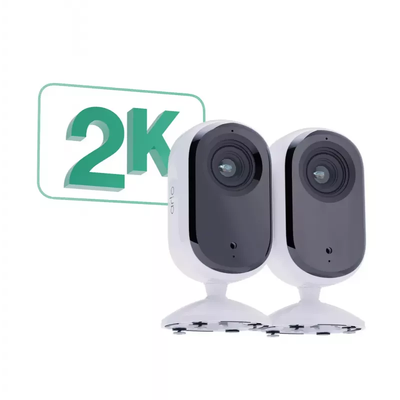 IP-beveiligingscamera Arlo Essential 2K Indoor Security Camera 2-pack draadloos binnen