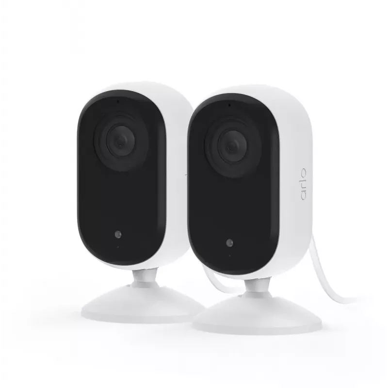 IP-beveiligingscamera Arlo Essential 2K Indoor Security Camera 2-pack draadloos binnen