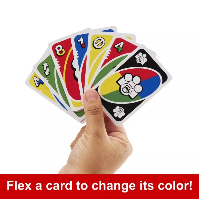 Kaartspel MATTEL Games UNO Flex — aflegspel, leeftijd 7+