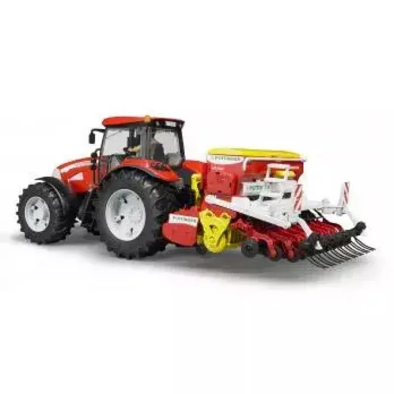 Speelgoedaccessoire BRUDER Pöttinger Vitasem 302ADD modeldeel, kunststof, rood/wit/geel