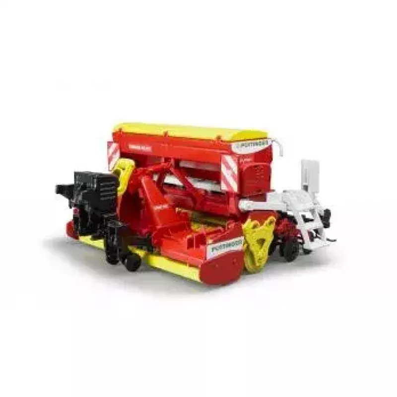 Speelgoedaccessoire BRUDER Pöttinger Vitasem 302ADD modeldeel, kunststof, rood/wit/geel