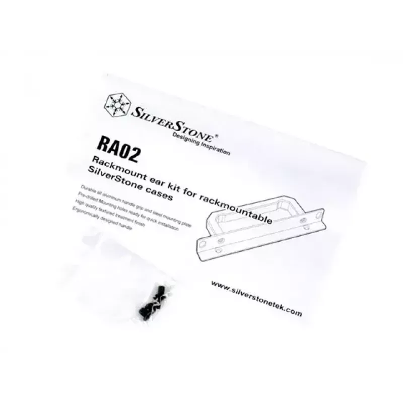 SilverStone SST-RA02B Rackmontageset voor GD07/GD08/GD09/GD10-behuizingen, zwart