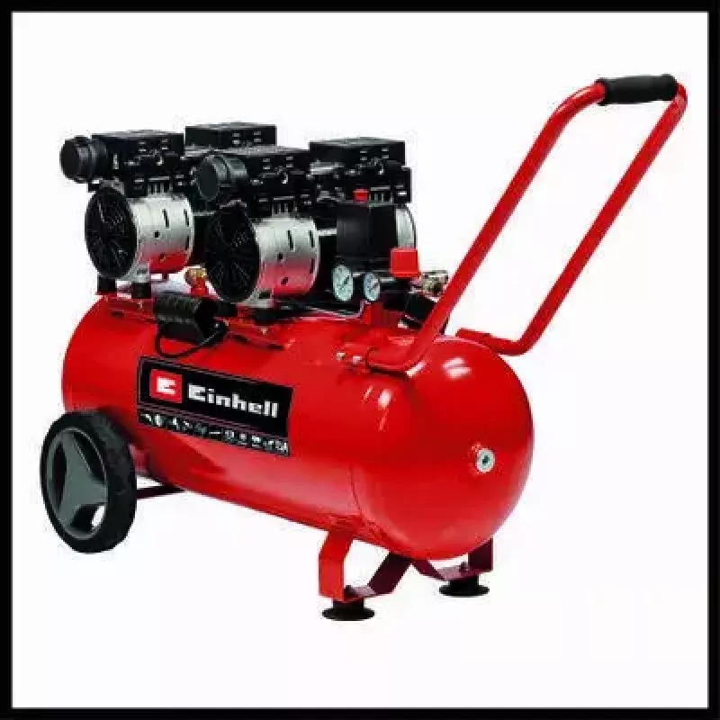 Einhell TE-AC 50 Silent 4020620 luchtcompressor, 1500 W, 50 l, 8 bar, rood/zwart