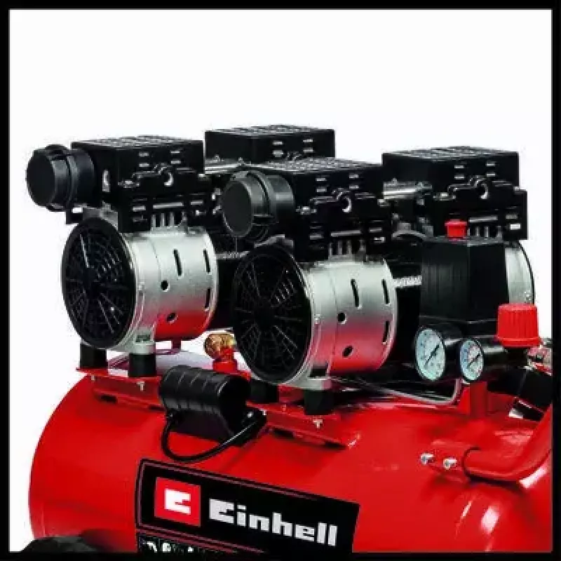 Einhell TE-AC 50 Silent 4020620 luchtcompressor, 1500 W, 50 l, 8 bar, rood/zwart