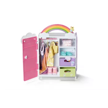 Poppenkledingkast zapf creation BABY born regenboogkledingkast — voor poppen, lichteffecten, vereist 3×AAA-batterijen, aanbevolen leeftijd 3+