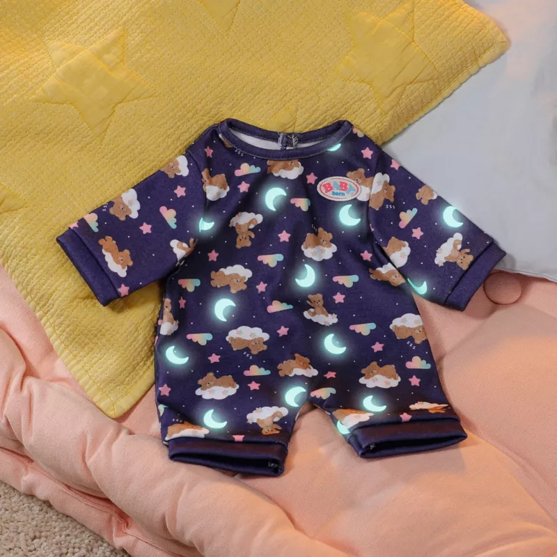 BABY born teddy slaapanzug Glow in the Dark, poppen-strampler, 1 jaar