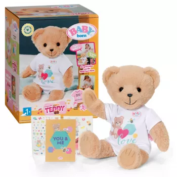 Knuffel zapf creation BABY born Singing Teddy 837962 — pluchen zingende teddybeer voor poppen