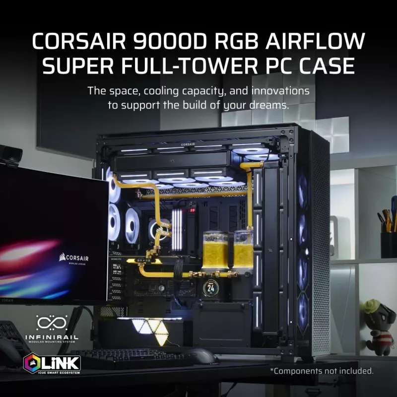 CORSAIR pc-behuizing – 9000D RGB Airflow Super Full-Tower