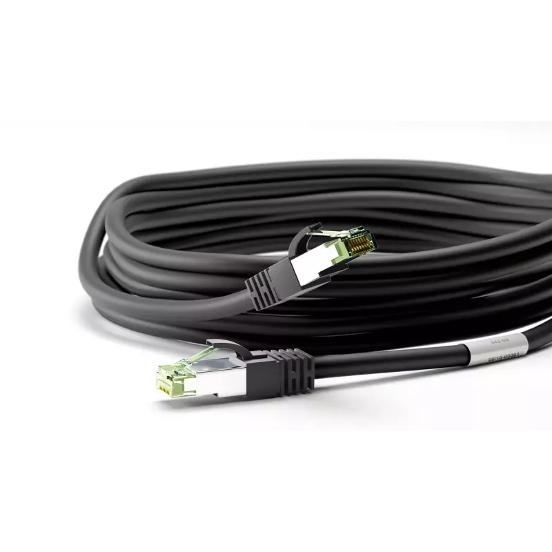 Netwerkkabel Wentronic 66719 Cat8.1 S/FTP 0,25 m zwart