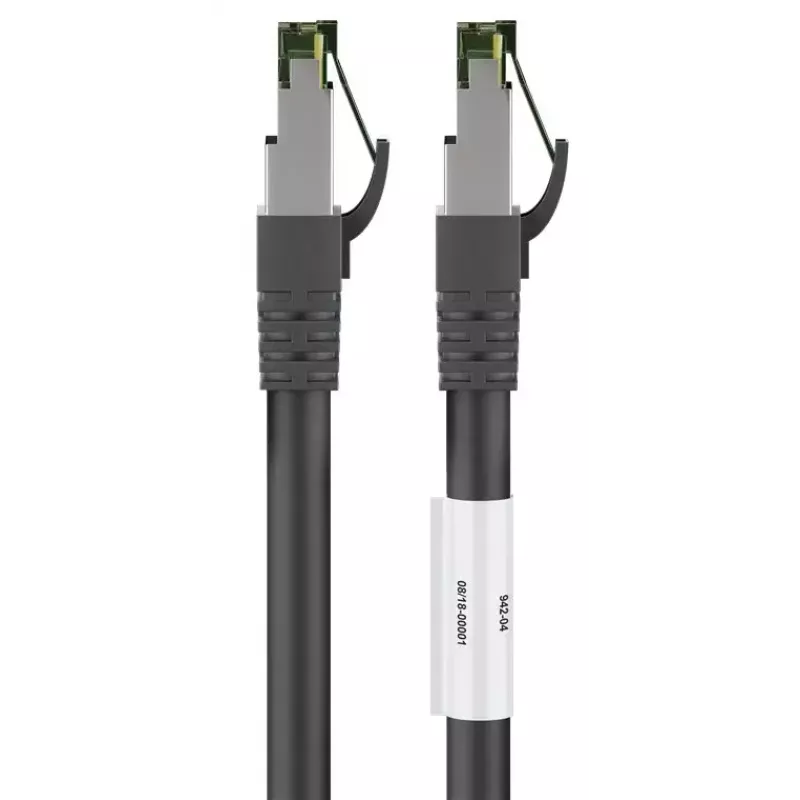 Netwerkkabel Wentronic 66719 Cat8.1 S/FTP 0,25 m zwart