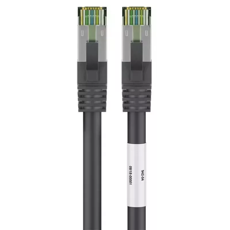 Netwerkkabel Wentronic 66719 Cat8.1 S/FTP 0,25 m zwart
