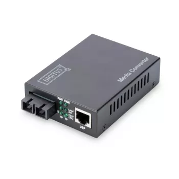 DIGITUS mediaconverter, multimode 10/100Base-TX naar 100Base-FX, incl. voeding SC-stekker, tot 2 km