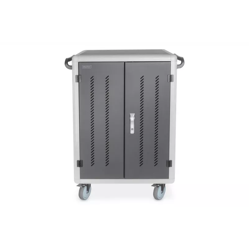 DIGITUS laad- en opbergwagen 15,6 inch USB-C 30 laadplaatsen PDU ventilator 1260 x 824 x 650 mm