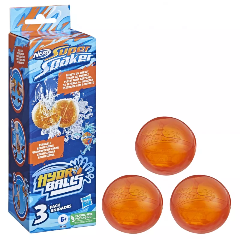 Nerf Super Soaker Hydro Balls 3-pack, herbruikbare met water gevulde ballen