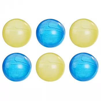 Waterballonnen HASBRO Nerf Super Soaker Hydro Balls — ingebouwd waterreservoir, 6 stuks, kunststof, blauw/geel, leeftijd 6+