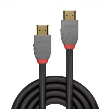 Lindy 3m Ultra High Speed HDMI-kabel, Anthra Line, 3 m, HDMI Type-A (standaard), HDMI Type-A (standaard), 3D, 48 Gbit/s, zwart