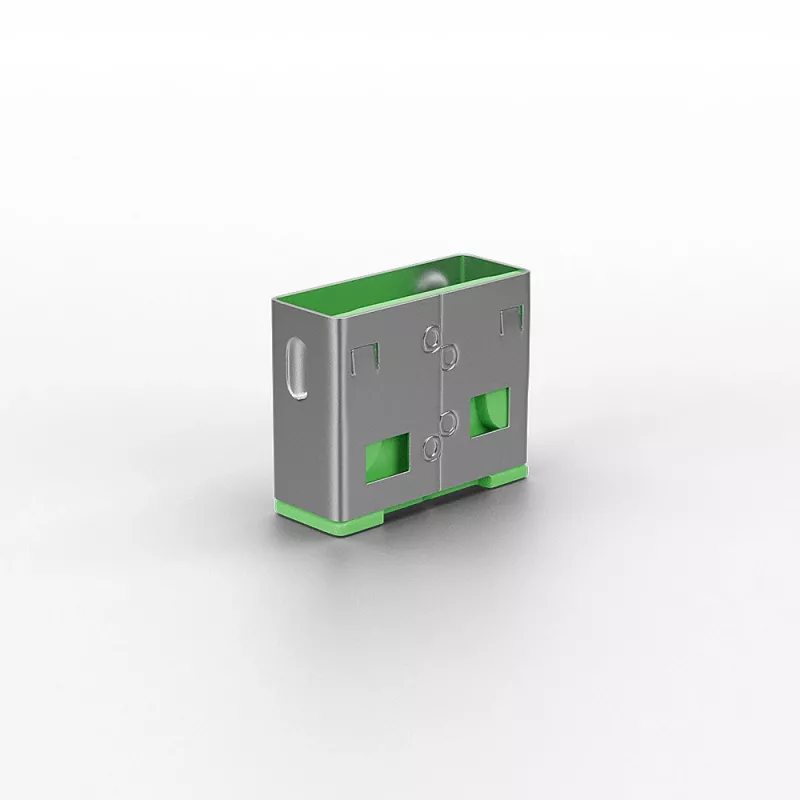 Lindy USB-poortblokkeerder (zonder sleutel) – verpakking van 10, kleurcode: groen