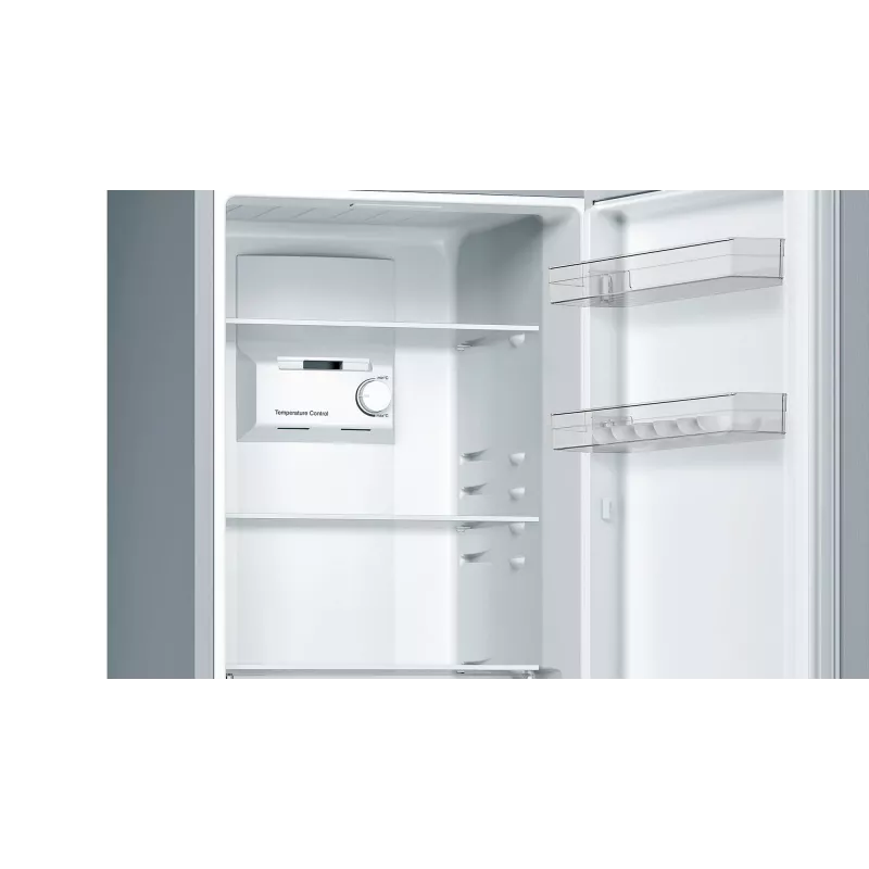 Bosch Serie 2 KGN33NLEB koel-vriescombinatie, vrijstaand, 279 l, No Frost, E, roestvrij staal