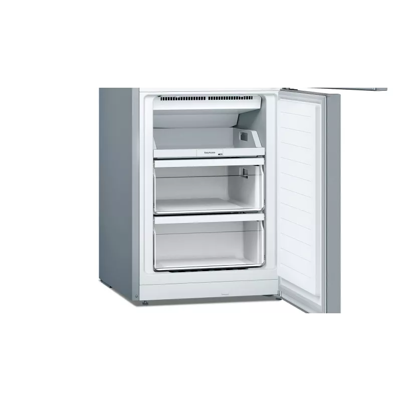 Bosch Serie 2 KGN33NLEB koel-vriescombinatie, vrijstaand, 279 l, No Frost, E, roestvrij staal