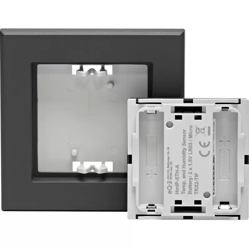 Binnentemperatuur- en vochtigheidssensor HomeMatic HmIP‑STH‑A antraciet, draadloze smart-home-sensor