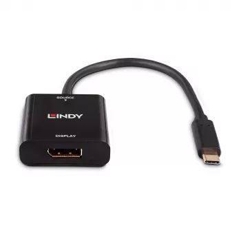 Lindy USB Type-C naar DisplayPort 4K144 converter, USB Type-C, DisplayPort-uitgang, 3840 x 2160 pixels
