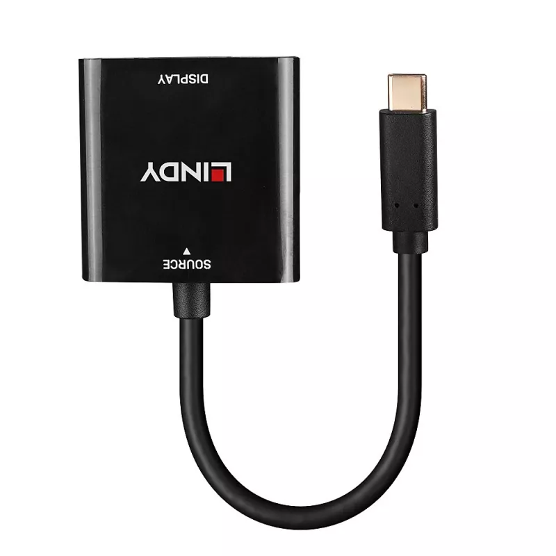 Lindy USB Type-C naar DisplayPort 4K144 converter, USB Type-C, DisplayPort-uitgang, 3840 x 2160 pixels
