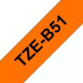 Brother gelamineerde tape, zwart op fluorescerend oranje, TZe, grijs, thermotransfer, China, 5 jaar